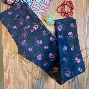 🧟‍♀️Royal Bones Skull print Skinny jeans🧟‍♀️